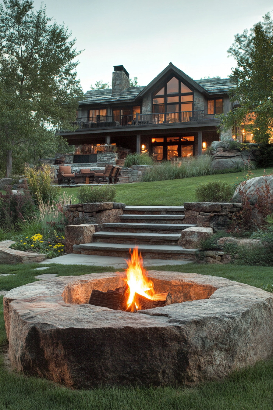 Front-yard-rock-landscaping-idea
