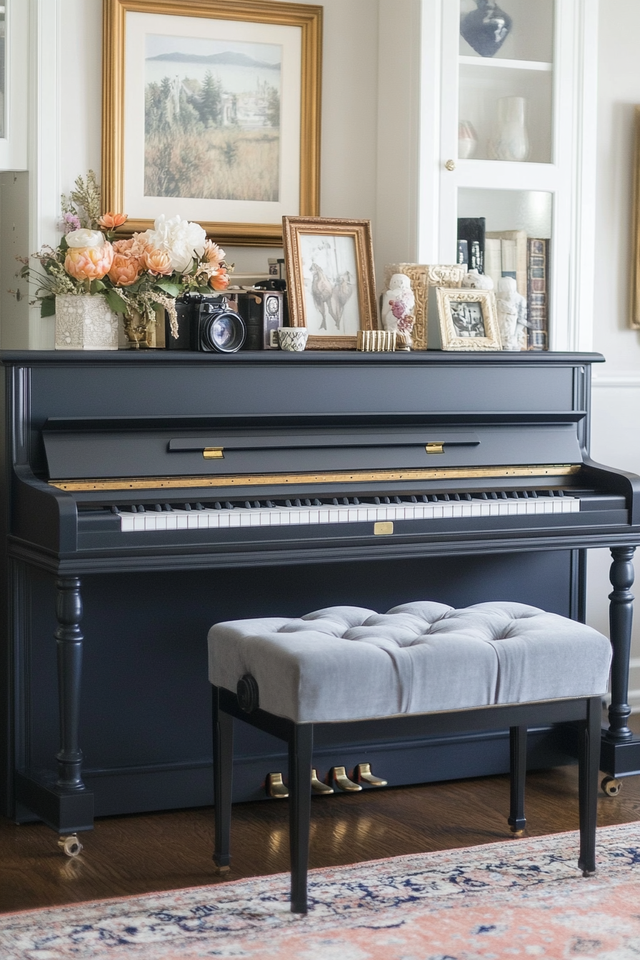 upright piano decor