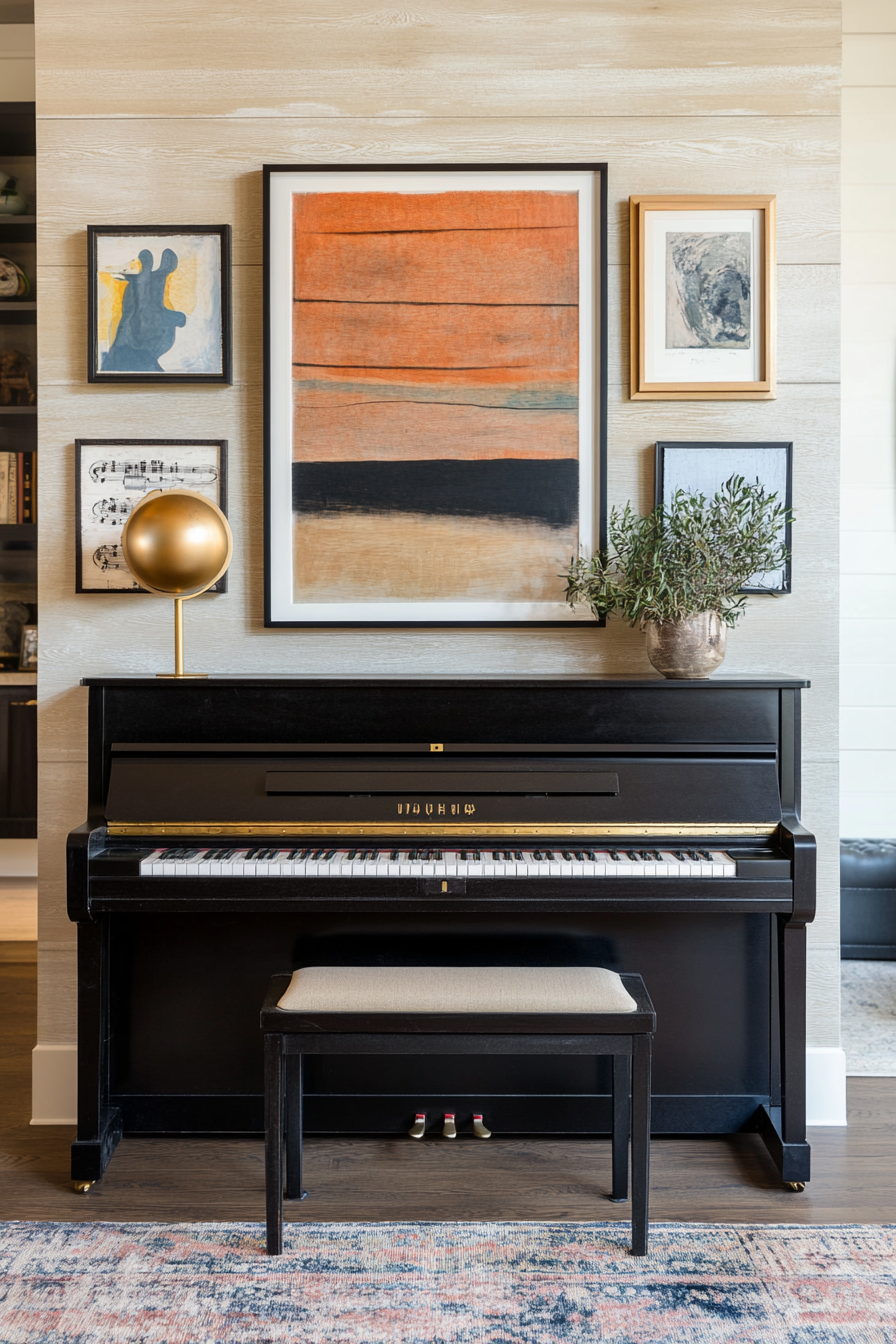 upright piano decor