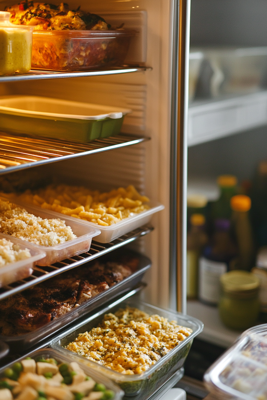 small fridge organization