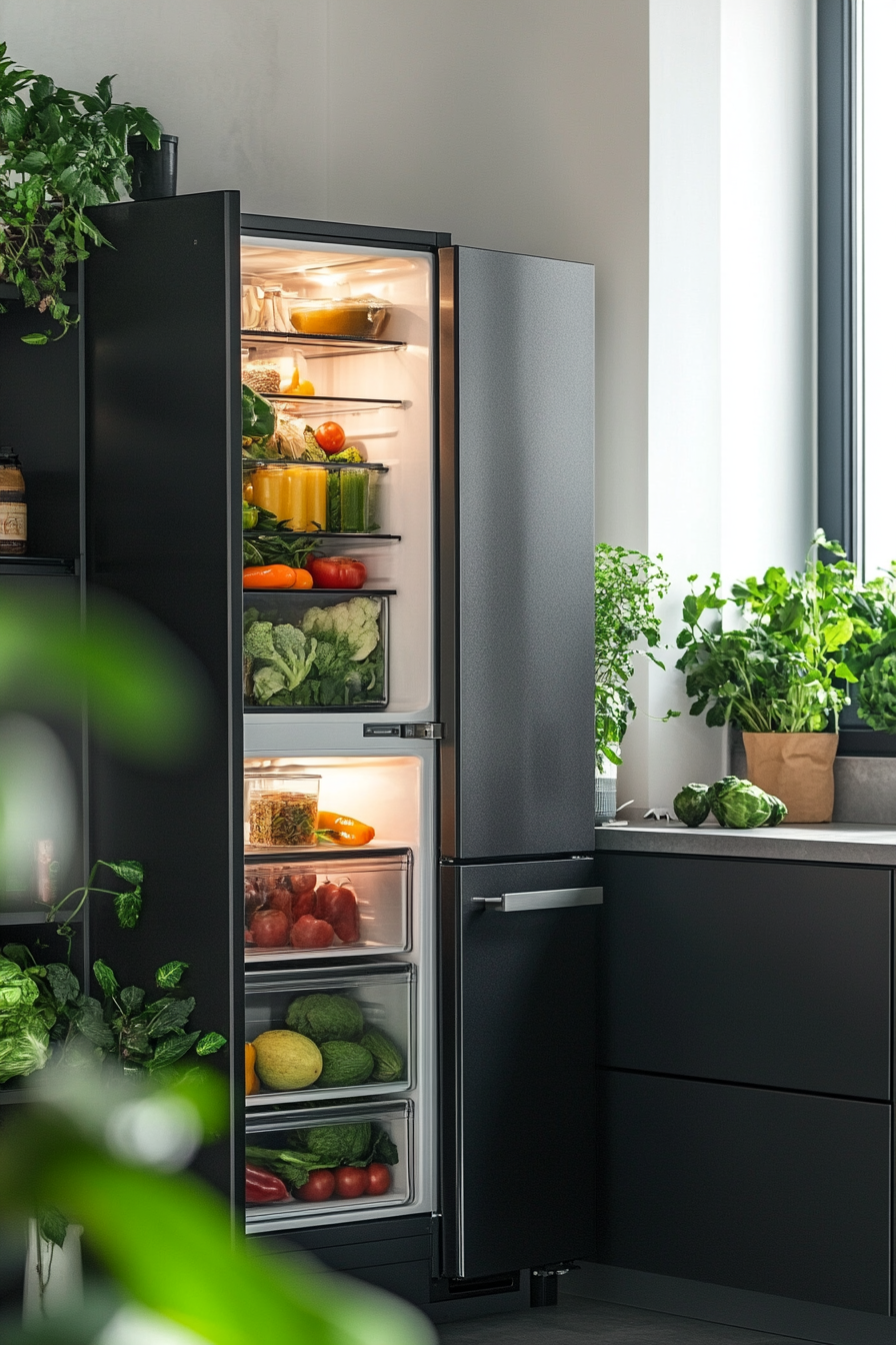 small fridge organization