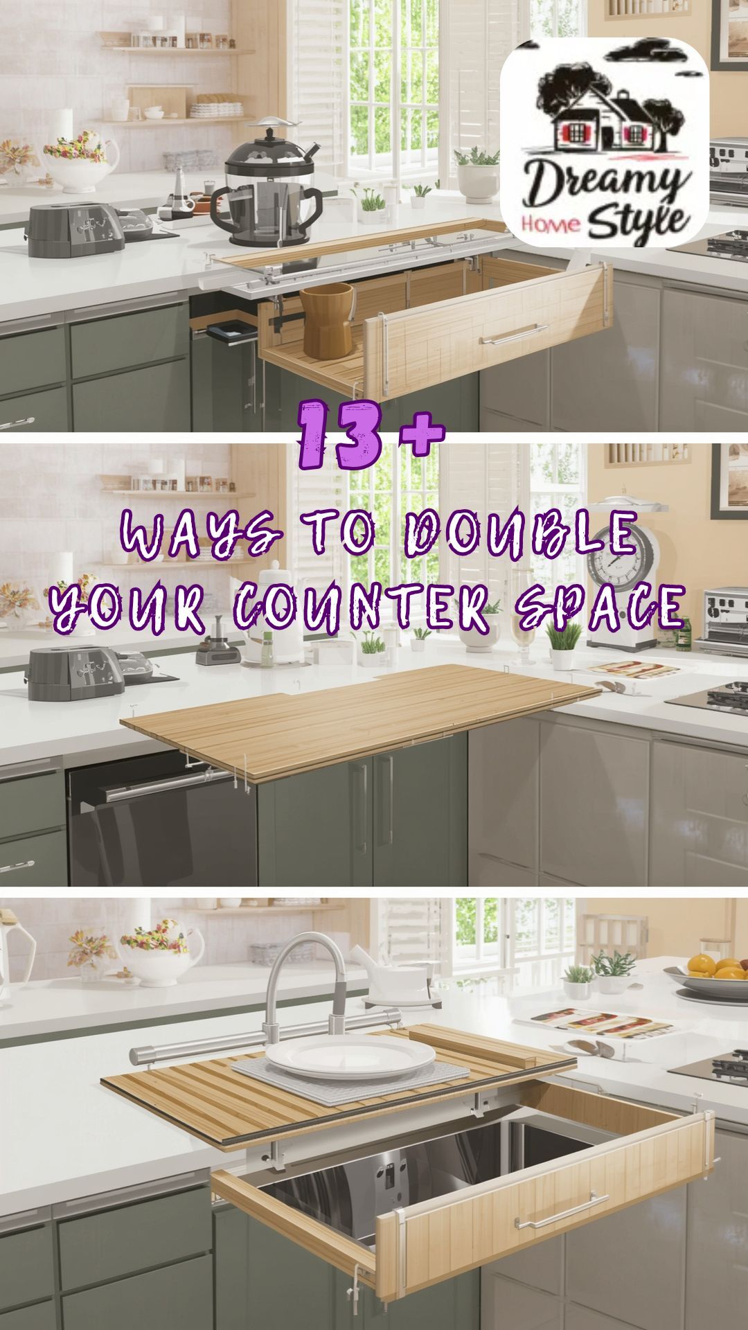 13 Smart Ways to Double Your Counter Space — DreamyHomeStyle