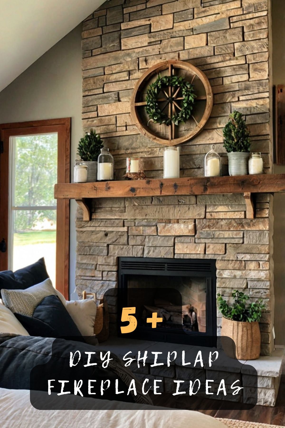 12+ DIY Shiplap Fireplace Ideas to Transform Your Living Space ...