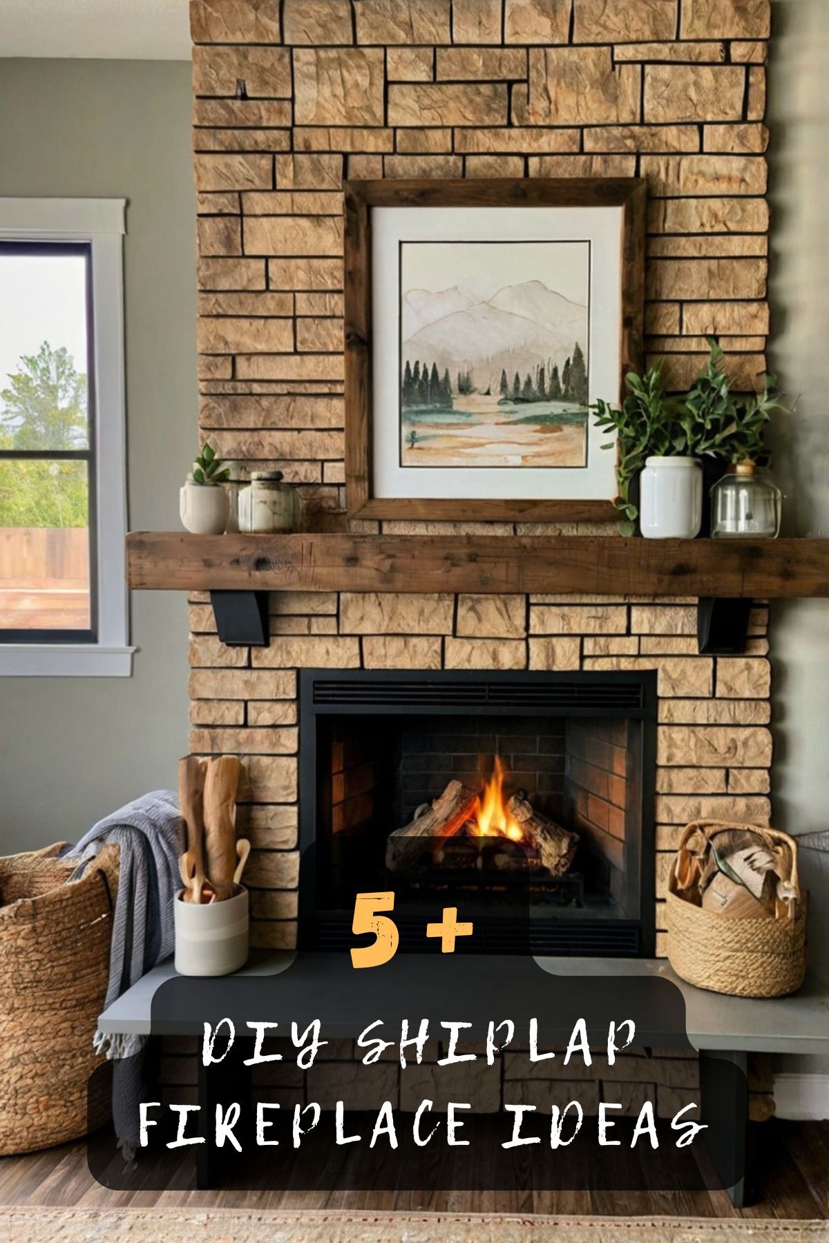 12+ DIY Shiplap Fireplace Ideas to Transform Your Living Space ...