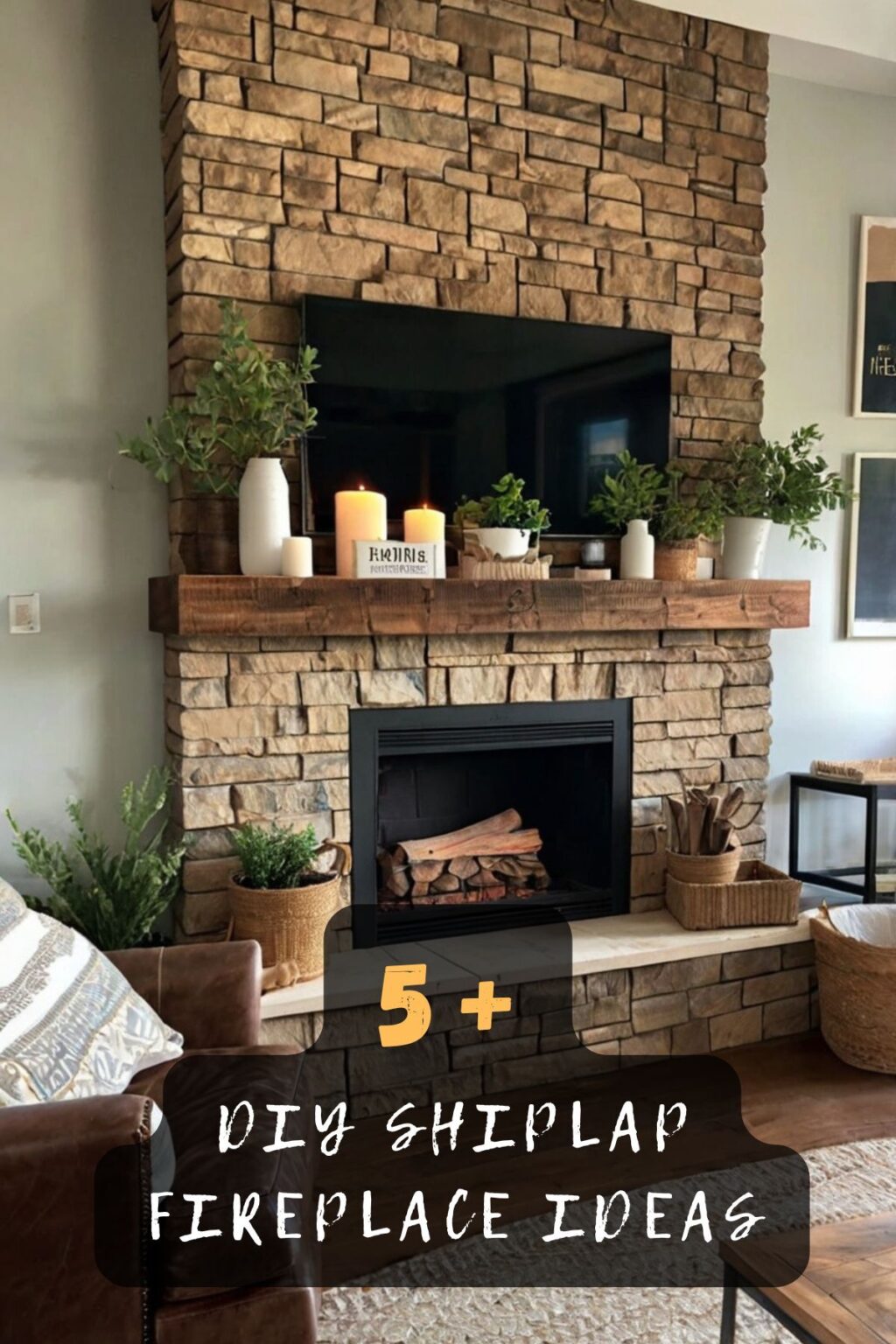 12+ DIY Shiplap Fireplace Ideas to Transform Your Living Space ...