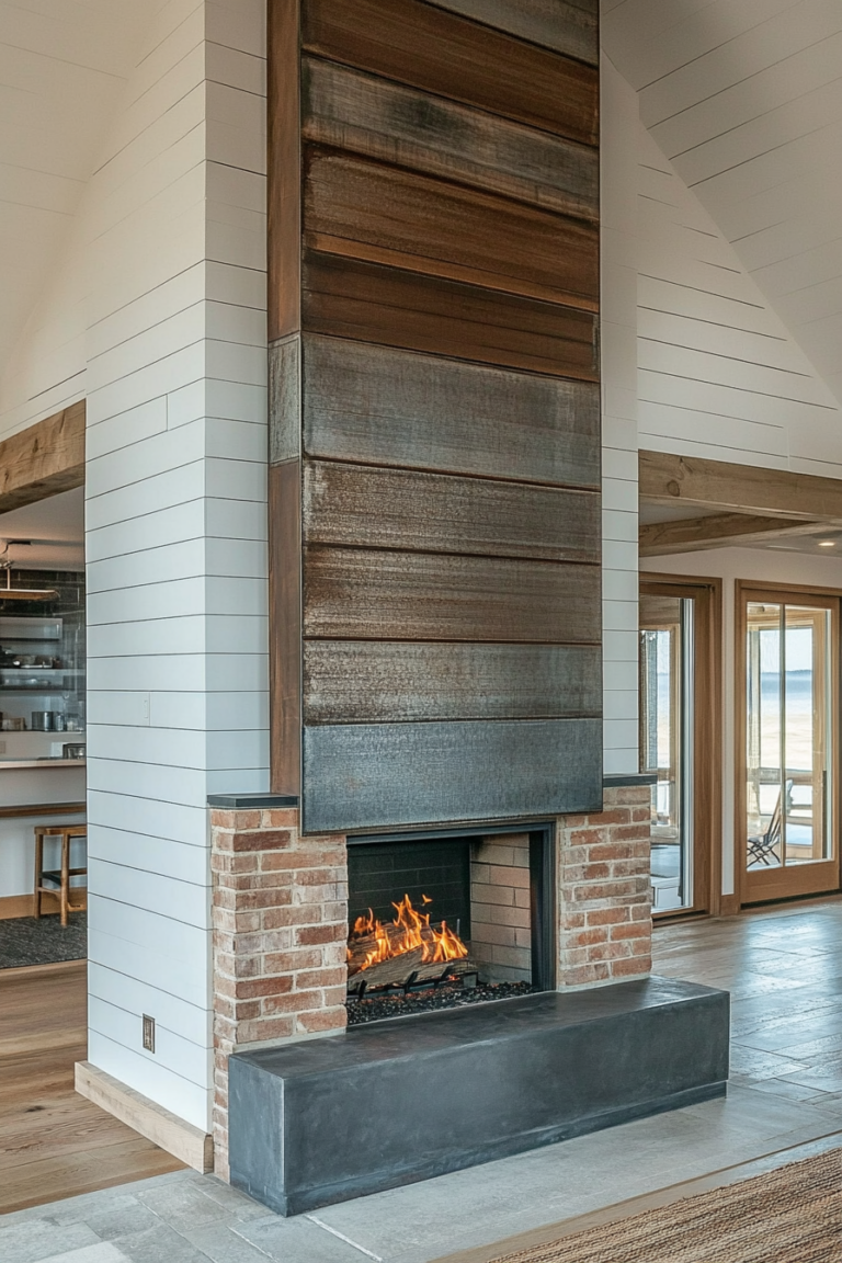 12+ DIY Shiplap Fireplace Ideas to Transform Your Living Space ...