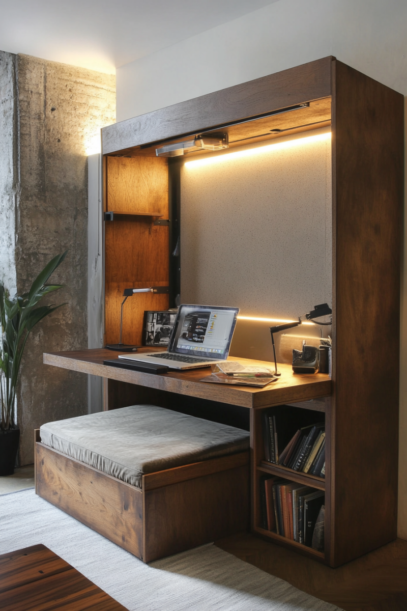 10+ Elegant Murphy Bed Desk Ideas For Your Home — DreamyHomeStyle