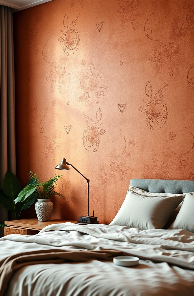 stunning-terracotta-accent-wall-ideas-for-your-bedroom