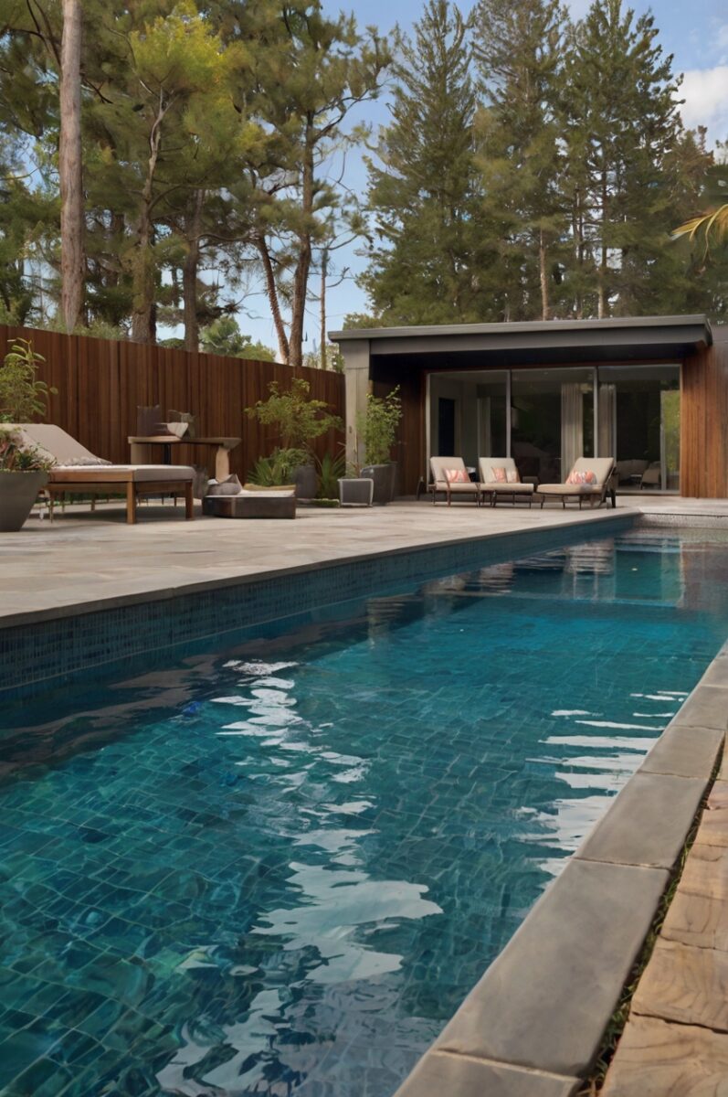 Indoor-Outdoor Connection for a semi inground pool