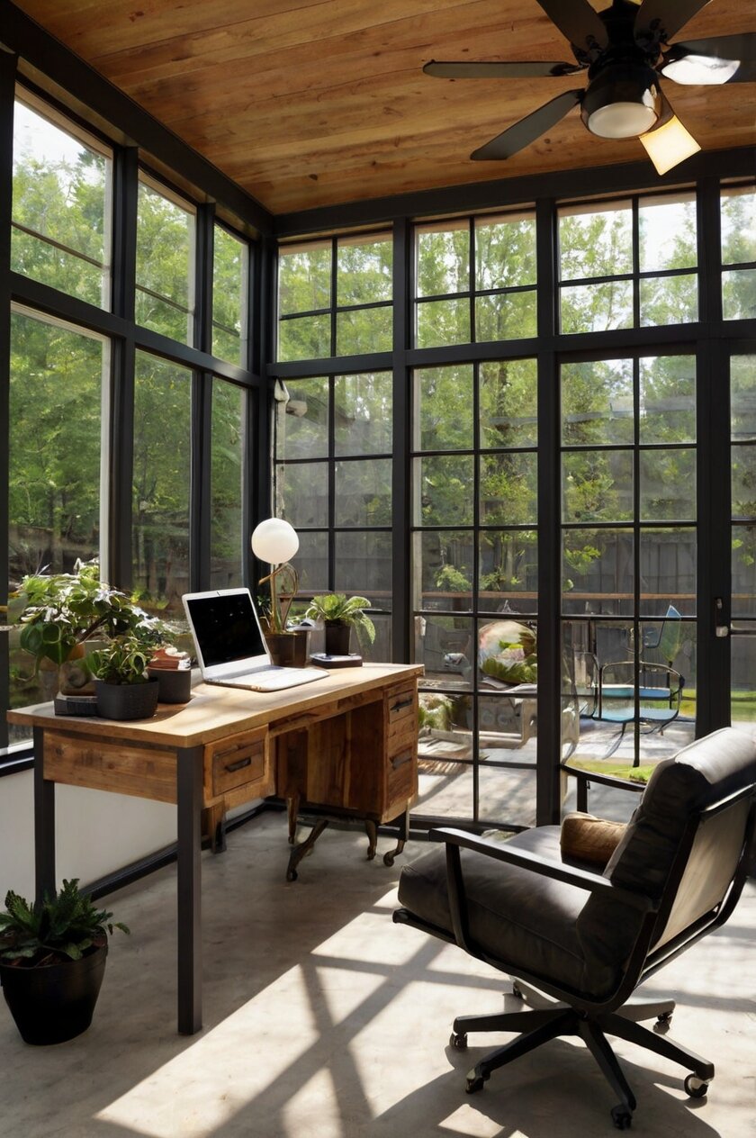13 Stylish Sunroom Office Designs To Inspire You β DreamyHomeStyle