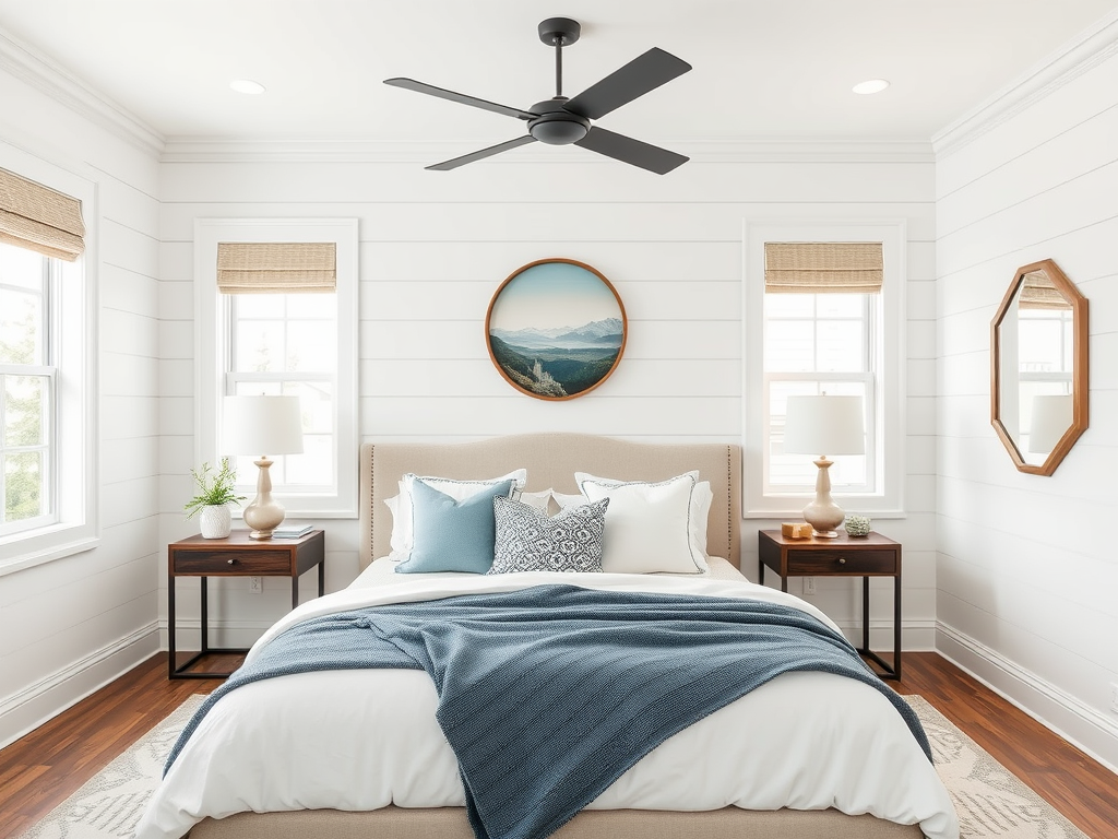 Designer-style two-tone shiplap for your bedroom