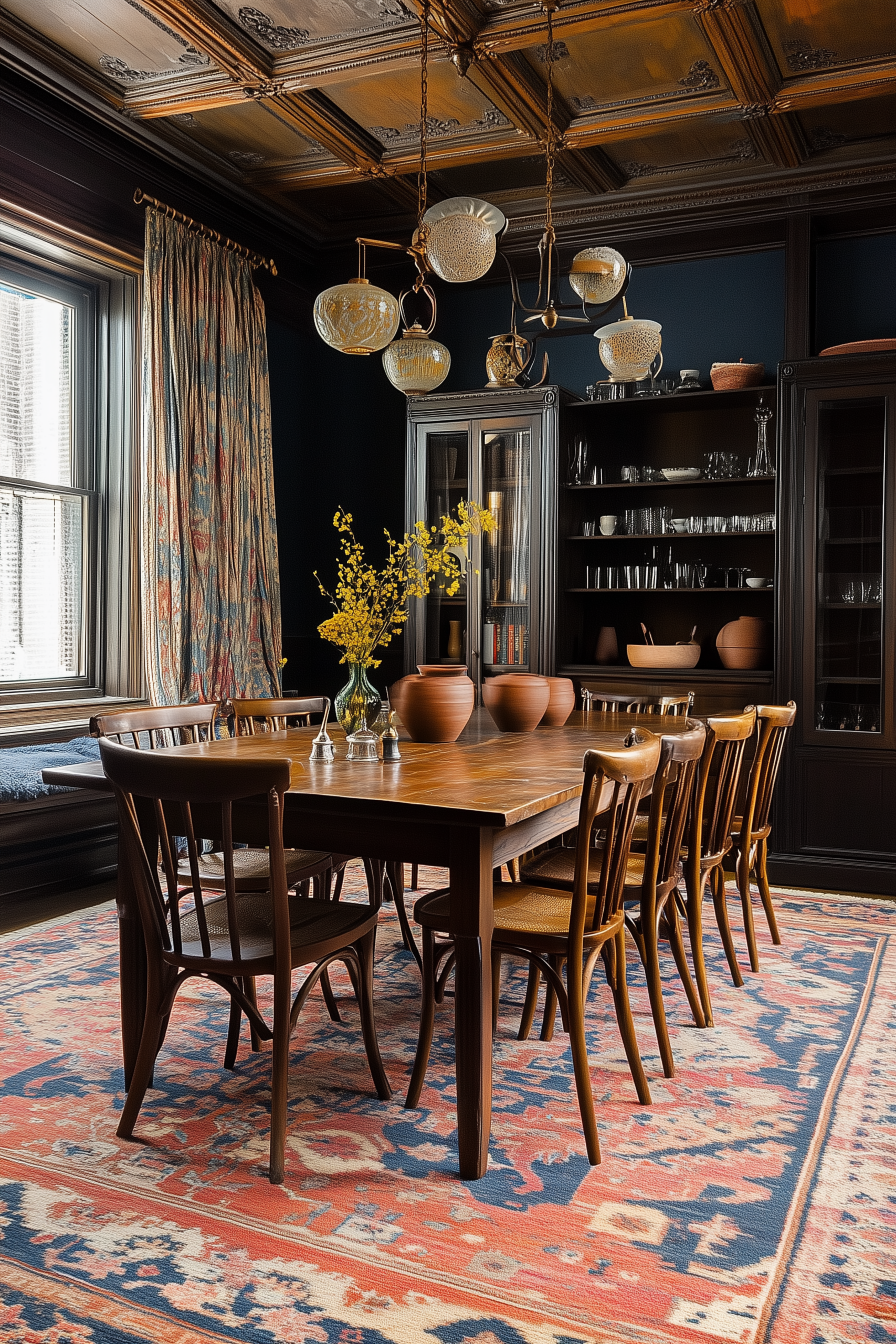 Retro Dining Rug 13 Cozy Vintage Dining Room Inspirations That Feels Like Home ...
