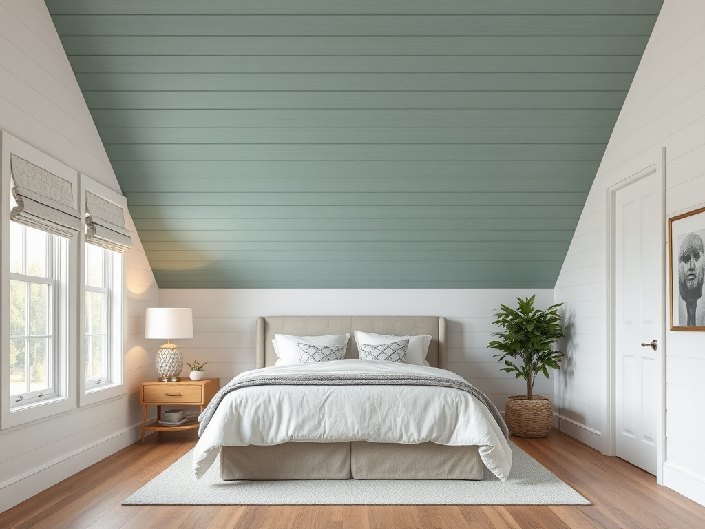 Ceiling-to-floor shiplap for your bedroom 