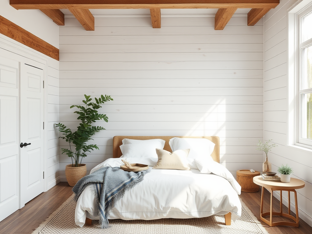 Sustainable shiplap for your bedroom 