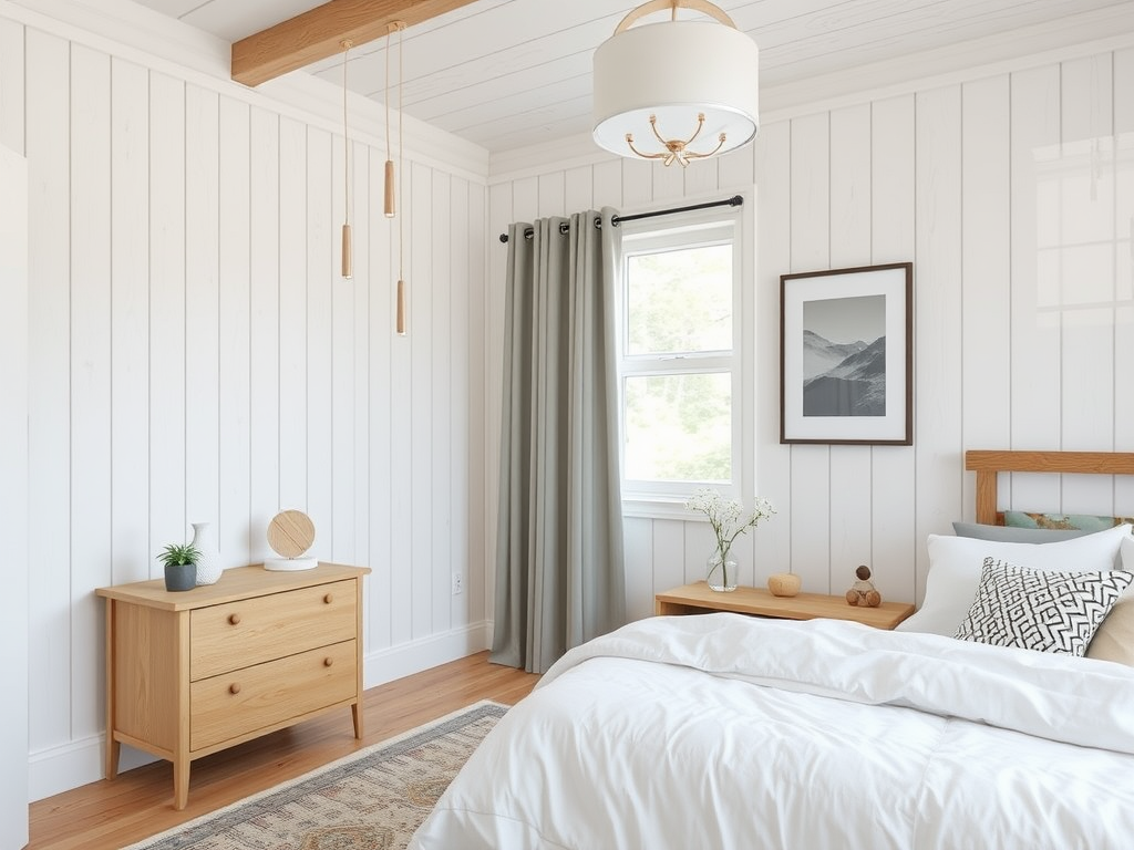 Designer-style two-tone shiplap for your bedroom 
