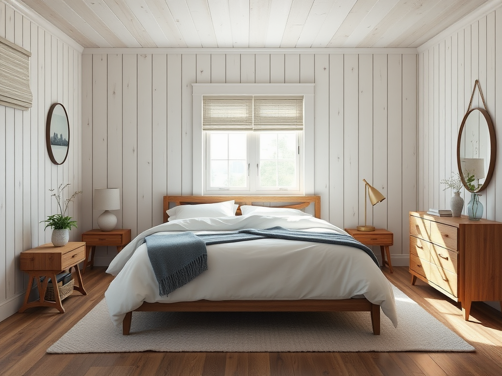 Vertical shiplap for bedroom