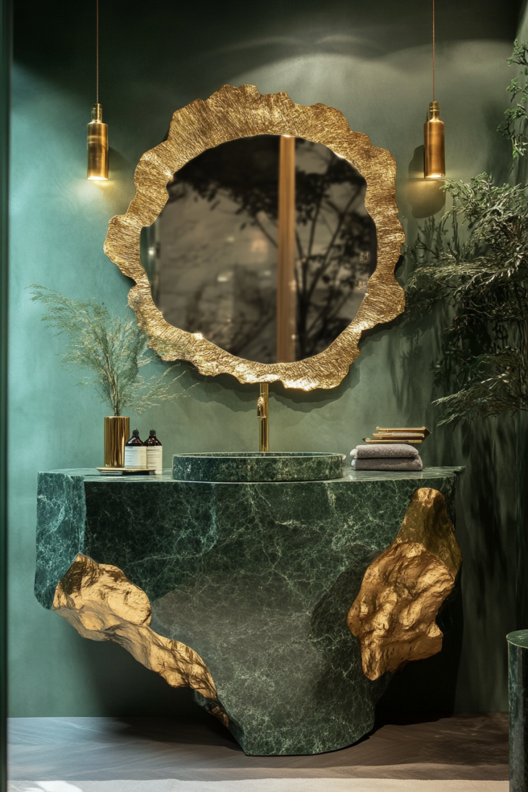 Elegant Green And Gold Bathroom Ideas For A Sophisticated Flair
