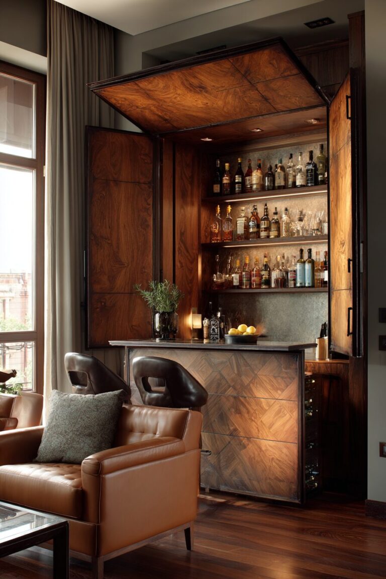Unique Built-In Bar Designs For Your Living Room — DreamyHomeStyle