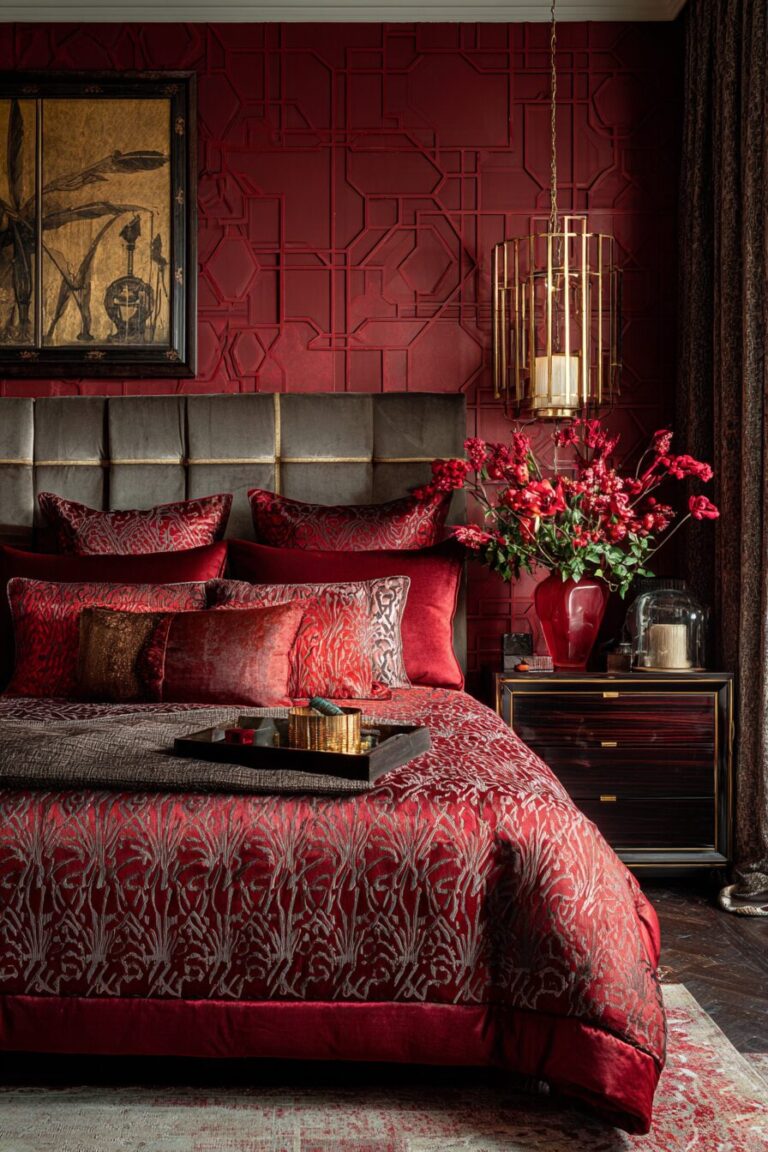 Bold Cherry Red Bedroom Decor Ideas to Make a Statement