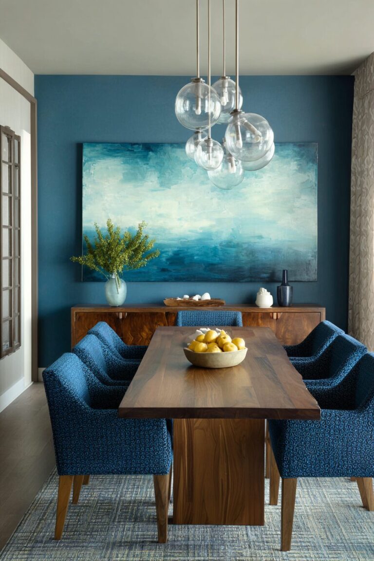 Cozy Blue Dining Room Ideas