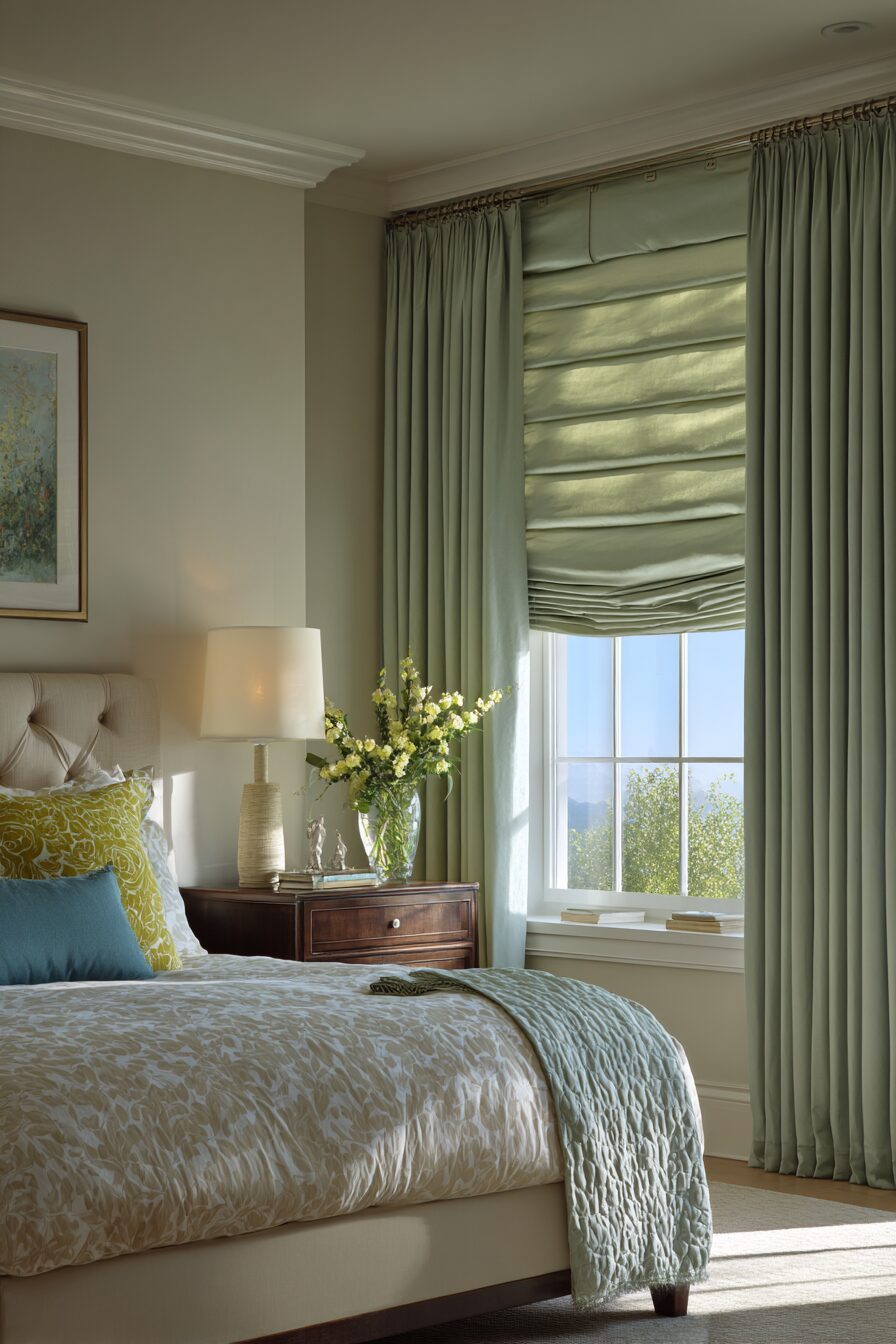 Curated visual reference: Fresh Look at Inspiring Light Sage Green Bedroom Ideas For Serenity