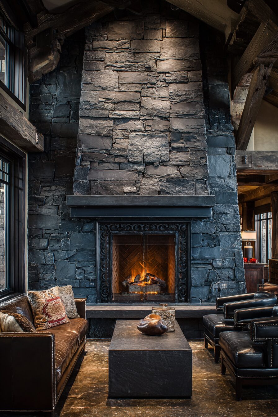 Creative Natural Stone Fireplace Ideas — DreamyHomeStyle
