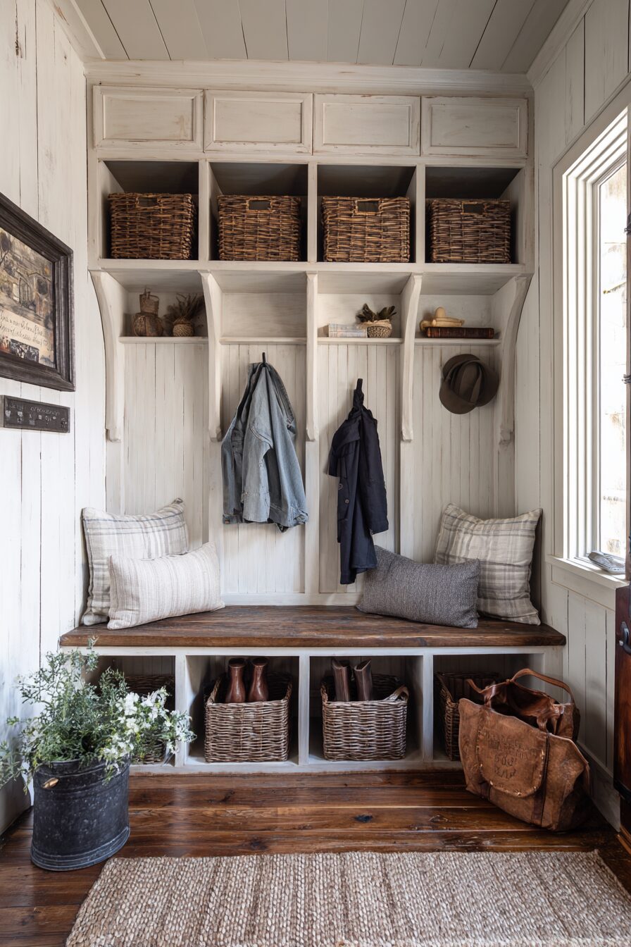 Modern Farmhouse Mudroom Essentials — DreamyHomeStyle