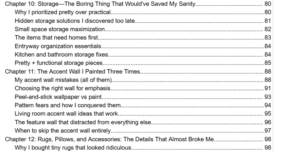 Table of Contents page 4