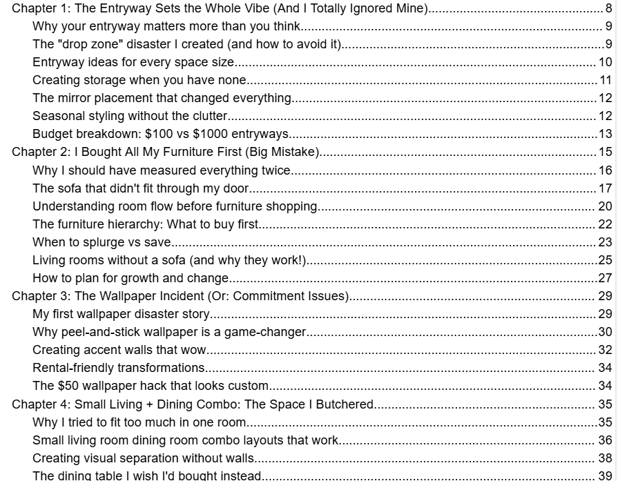 Table of Contents page 1