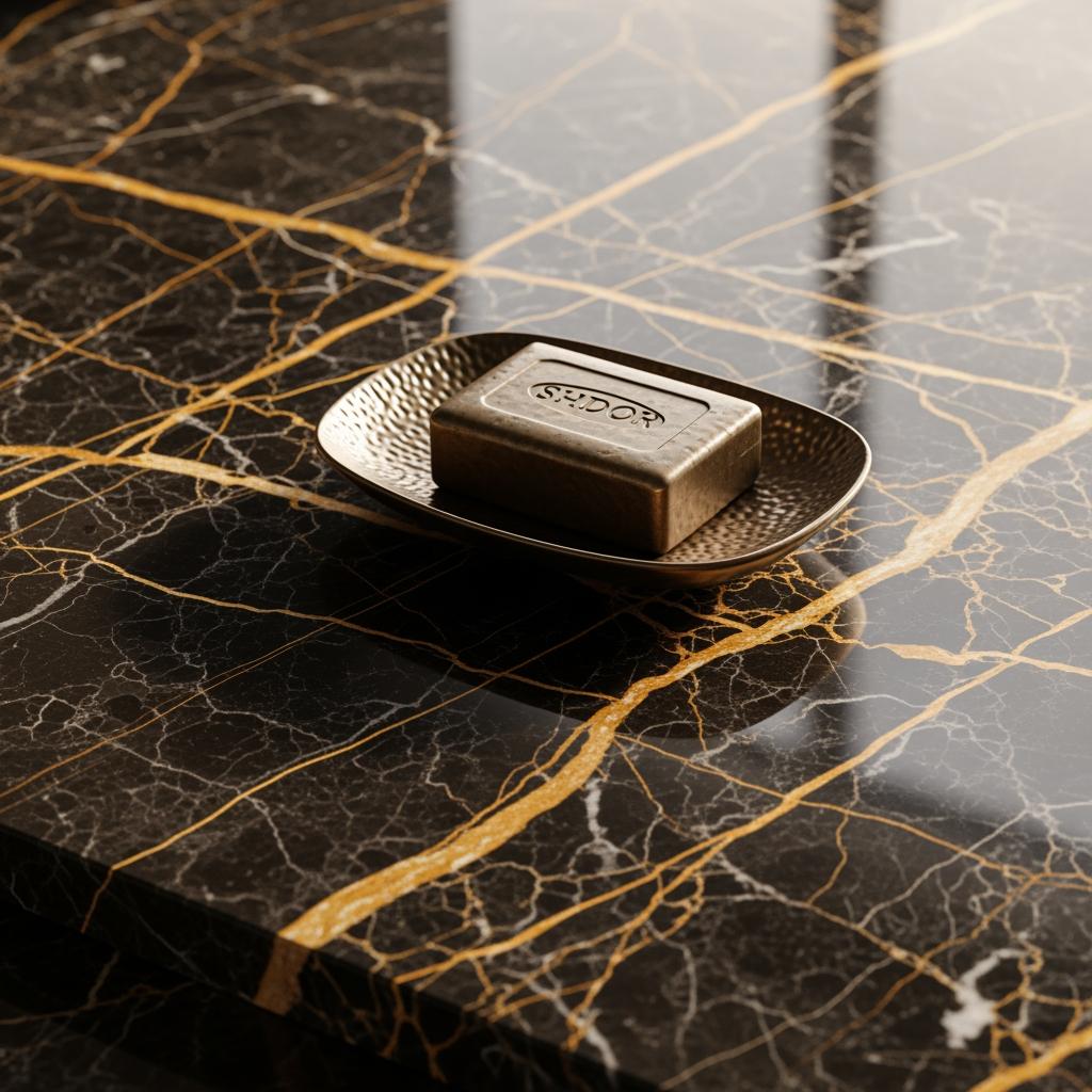 Bring In Dark or Veined Marble for the Counter