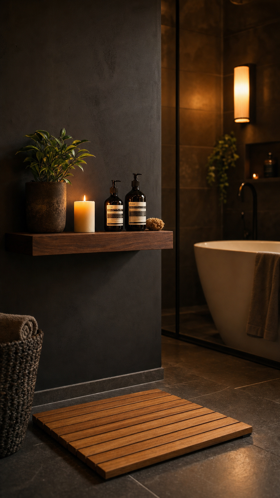 Add a Dark Wood Element for Warmth