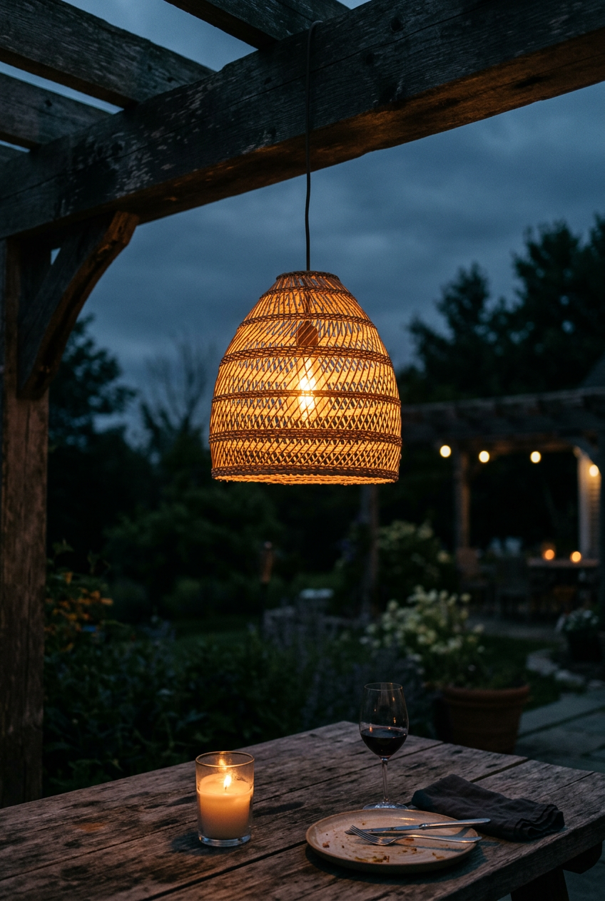 A Pendant Light Over the Dining Area