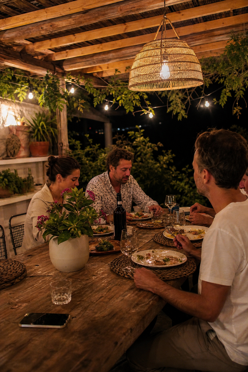 A Pendant Light Over the Dining Area