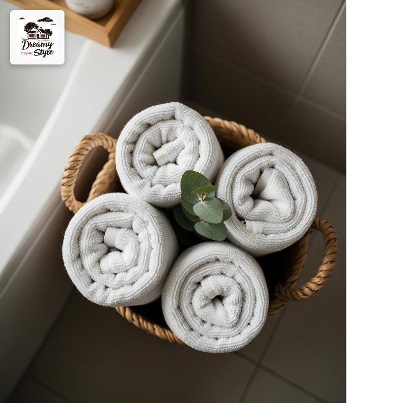 Rolled Towels Are Doing a Lot of Heavy Lifting Here
