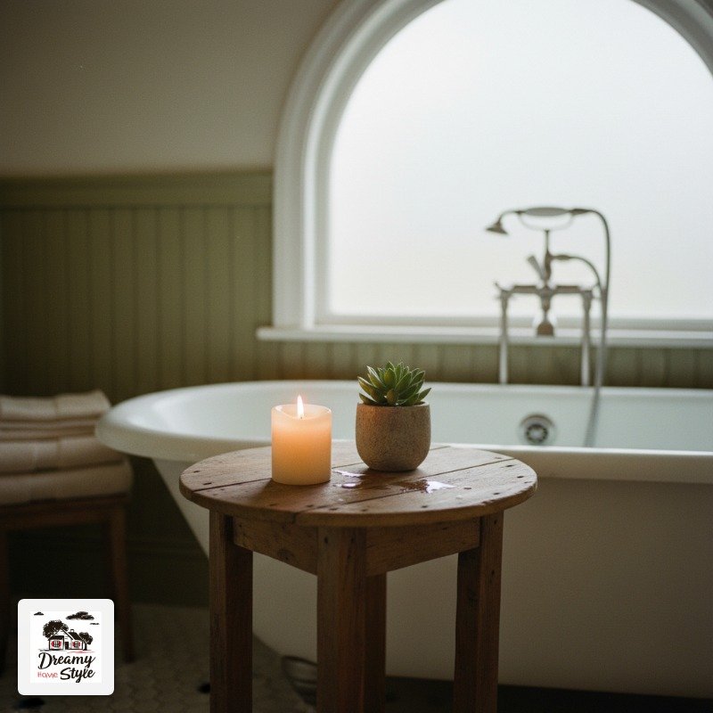 A Small Stool or Side Table Next to the Tub Is Underrated
