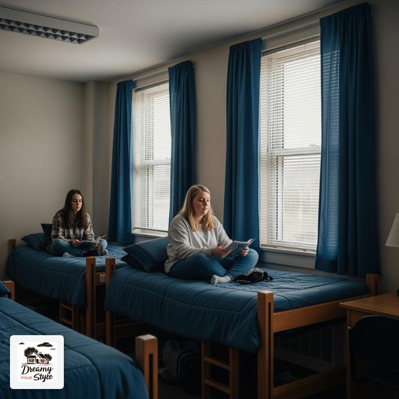 Get Blue Curtains to Replace Those Sad Dorm Blinds