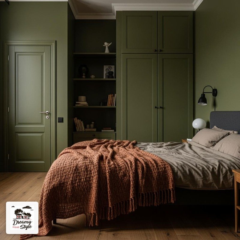 Sage Green's More Intense Sister: Olive Drenched Bedrooms