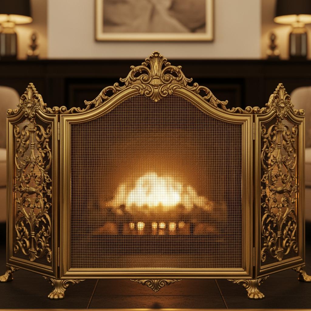 Swapping Out the Fireplace Screen for Something With Real Personality