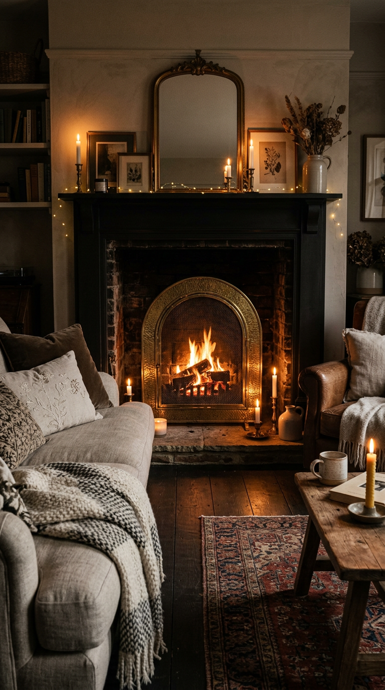 Swapping Out the Fireplace Screen for Something With Real Personality