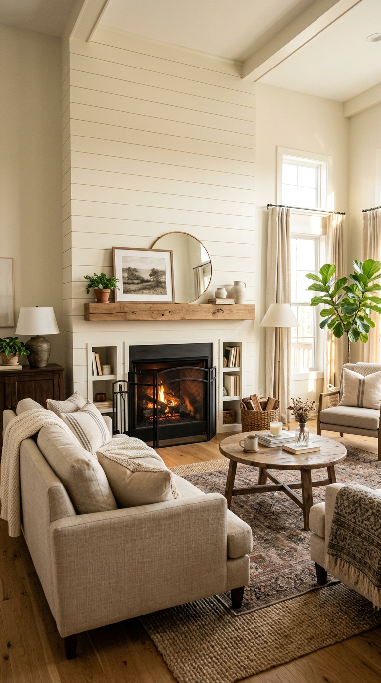 Building Out the Mantel Wall With Shiplap or Board-and-Batten (No Demo Required)