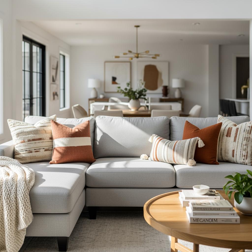 How to Style Pillows on a Sectional (Without Losing Your Mind)