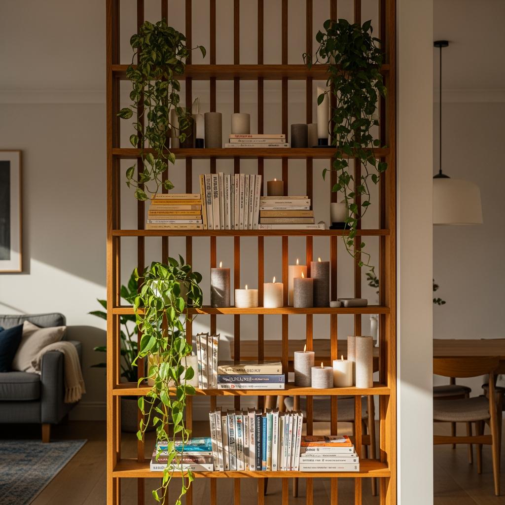 Bring in Bookshelves or Open Shelving as a Partial Divider