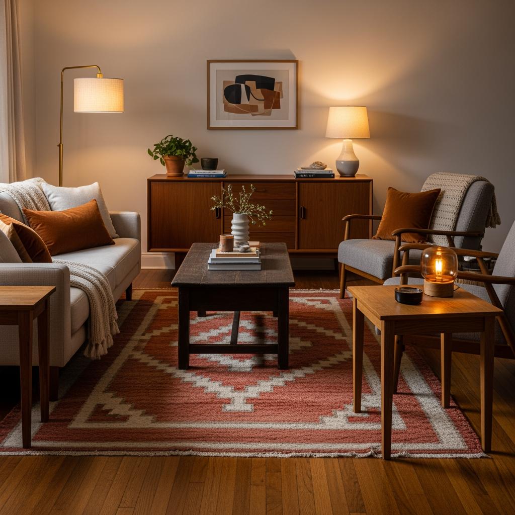 How to Use a Rug to Bridge Two Very Different Tones