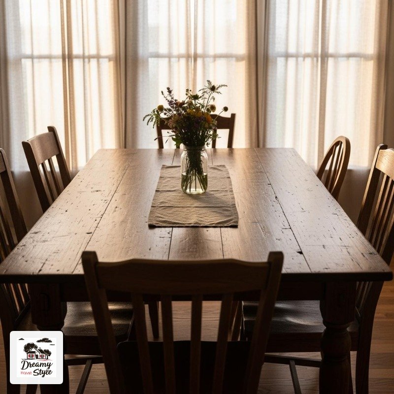 A Big Farmhouse Table You Actually Eat At
