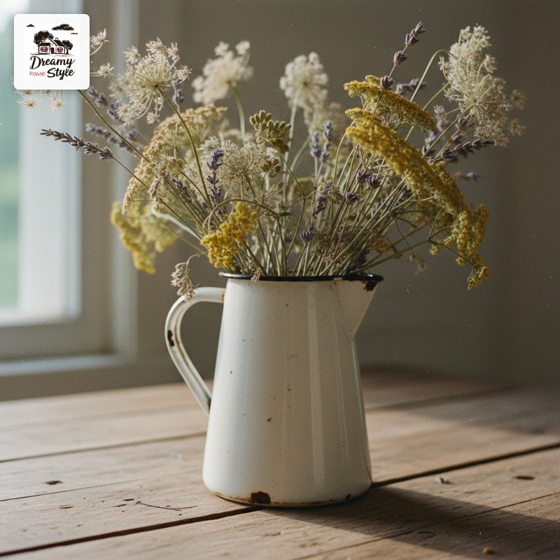 Vintage Crocks, Pitchers, and Pottery as Vases