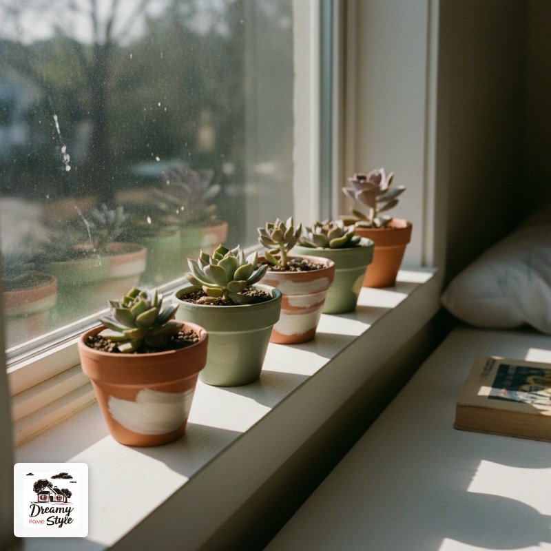 A Custom Painted Terracotta Pot Collection for Your Windowsill