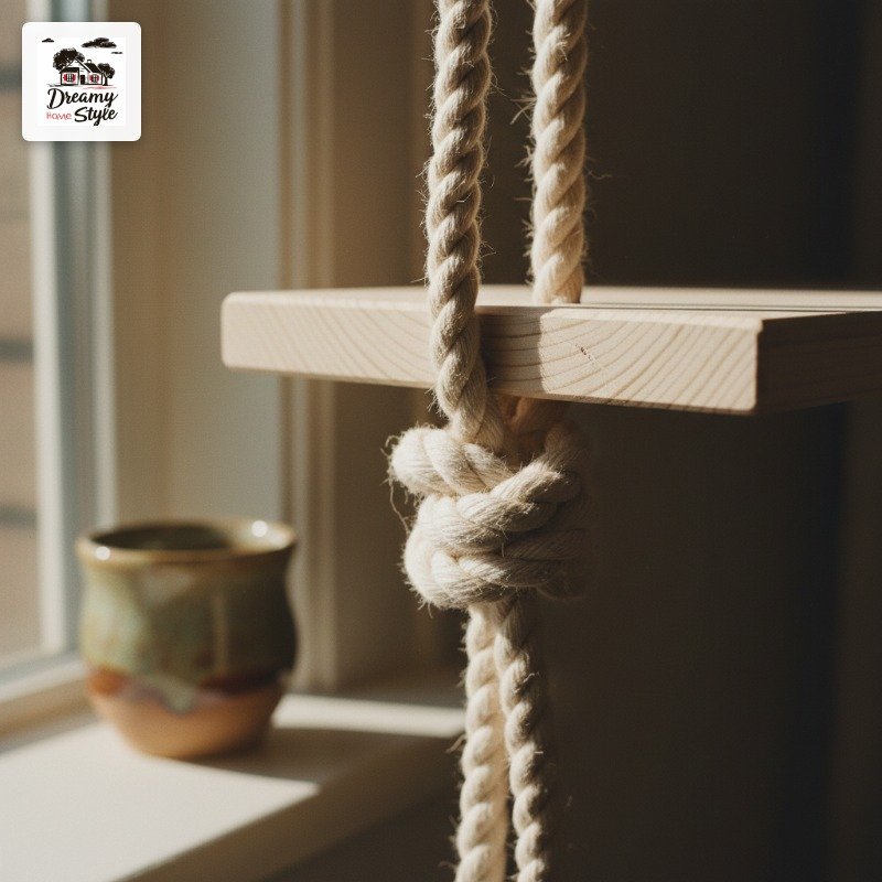 Rope or Macramé Shelf Brackets You Make Yourself