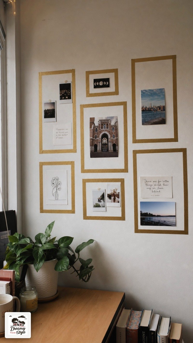 Washi Tape Gallery Frames — No Holes Required