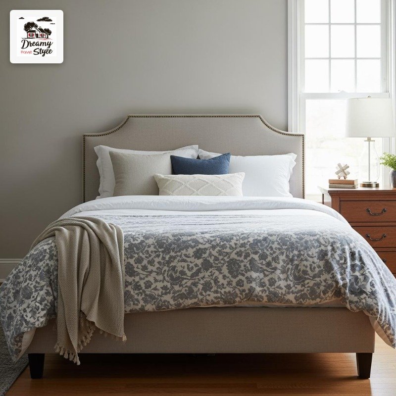 A DIY Fabric Headboard That Commands the Whole Room