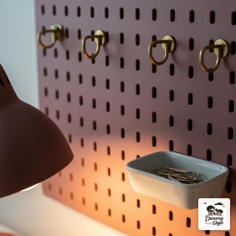 A DIY Pegboard Desk Organizer